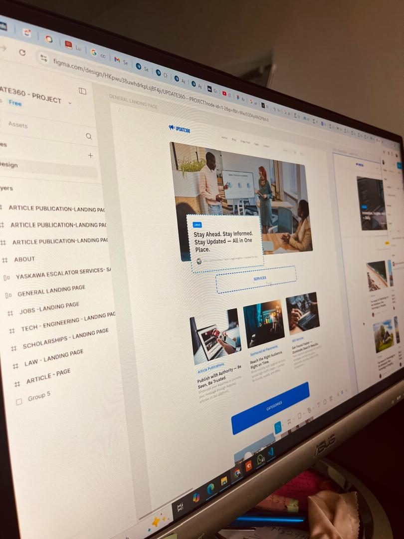 Website layout in Figma